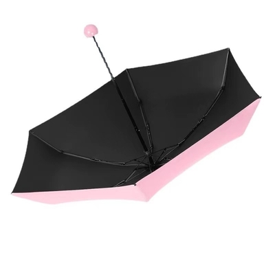 Pink Umbrella 5 Klappbare Mini-Taschenkapsel Paraguas de Lluvias mit Stahlrahmen