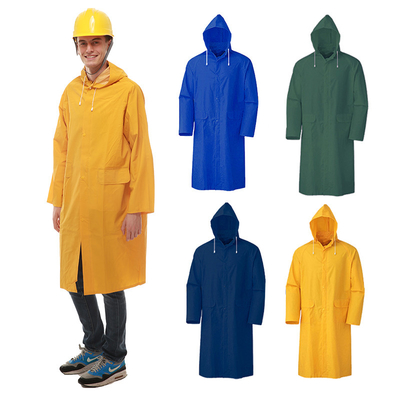 OXFORD CLOTH Wasserdicht PVC Polyester Gelb Regenmantel für Erwachsene