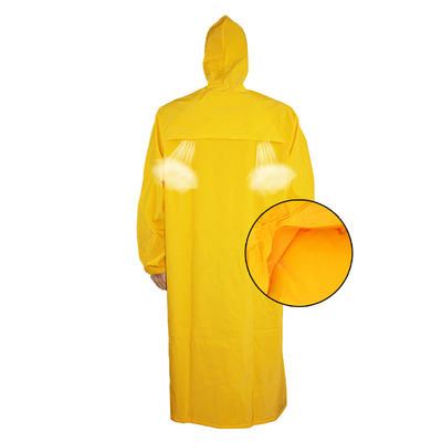OXFORD CLOTH Wasserdicht PVC Polyester Gelb Regenmantel für Erwachsene
