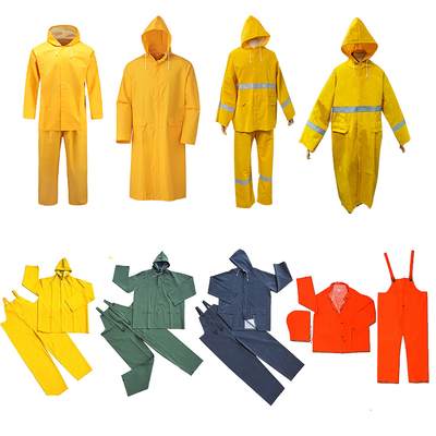 OXFORD CLOTH Wasserdicht PVC Polyester Gelb Regenmantel für Erwachsene