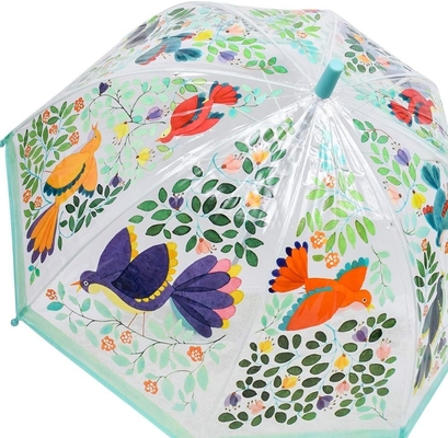 Japan-Stil Wasserdichtes Kinderschirm Volldruck Glasfaserrahmen Haken Griff
