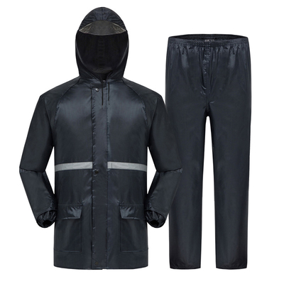 Custom Logo Arbeit Regenmantel Wasserdichte Jackette für Männer für alle Jahreszeiten Zwei-Stücke Regenanzug