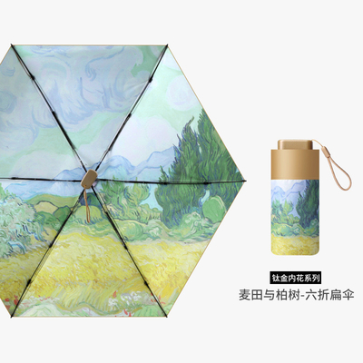 Regenschirm Klappbar Geburtsblume Kleine Winddichte Regendichte UV-Dichte 5 Klappbare Mini-Kapsel