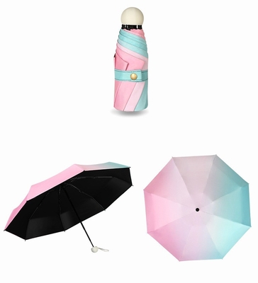 Neuheit Kreativer Gradient Morandi Farbe Stilvoll 50% Klappbar Sonnencreme Taschenschirm