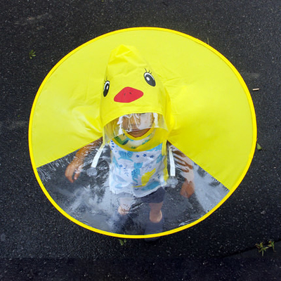 Custom Logo Druck Kinder Regenmantel Transparent wasserdicht Poncho für die herkömmliche Größe