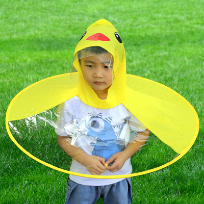Custom Logo Druck Kinder Regenmantel Transparent wasserdicht Poncho für die herkömmliche Größe