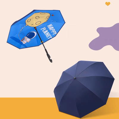 Regenschirm für Schüler kostenlos Langgriff Regen- und Sonnenschutz 190T Ponegee Stoff