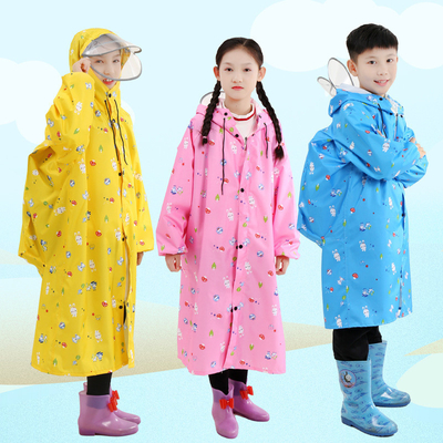 Durchsichtiger langer Regenmantel RAINWEAR Zwei-Riegel-Kinder-Regenmantel mit Ein-Piece-Poncho