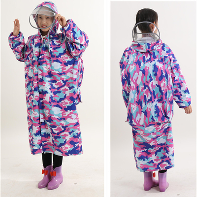 Durchsichtiger langer Regenmantel RAINWEAR Zwei-Riegel-Kinder-Regenmantel mit Ein-Piece-Poncho