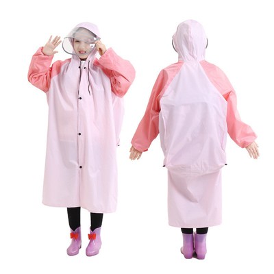 Durchsichtiger langer Regenmantel RAINWEAR Zwei-Riegel-Kinder-Regenmantel mit Ein-Piece-Poncho