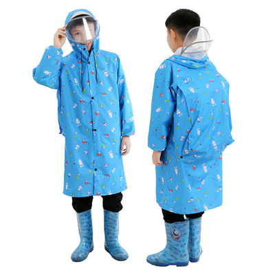 Durchsichtiger langer Regenmantel RAINWEAR Zwei-Riegel-Kinder-Regenmantel mit Ein-Piece-Poncho