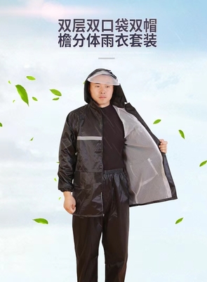 Maßgeschneiderter Regenmantel aus Nylon-Polyester-PVC-Beschichtung für Männer