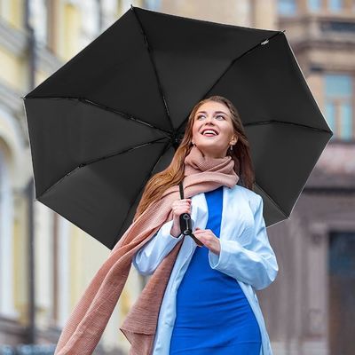 Polyester UPF 50 Windschutz Sonnenschutz Reiseschirm 46 &quot; Silberbeschichtung Auto-Schirm