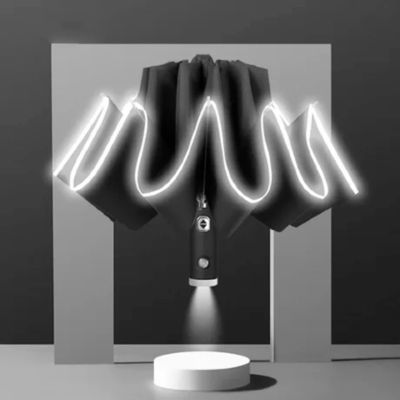 3fach klappbarer Business-Rückwärts-Auto-Schirm, ideal für Geschenkeladen und kommerzielle Käufer