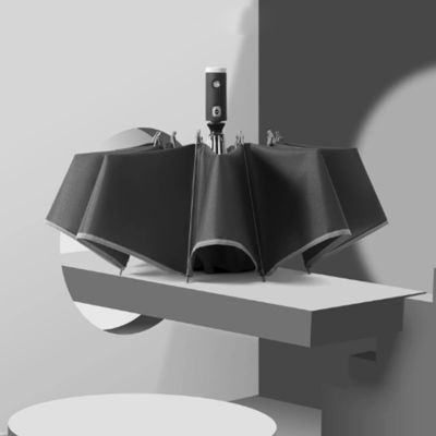 3fach klappbarer Business-Rückwärts-Auto-Schirm, ideal für Geschenkeladen und kommerzielle Käufer