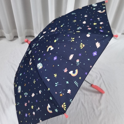 Regenbogen-Kinder-Schirm-Langgriff für Kindergartenkinder