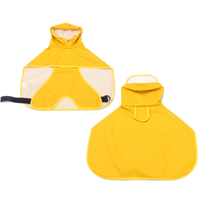 Poncho-Stil wasserdicht reflektierender Regenmantel für Hunde mit Hülsenöffnung und Poop-Tasche