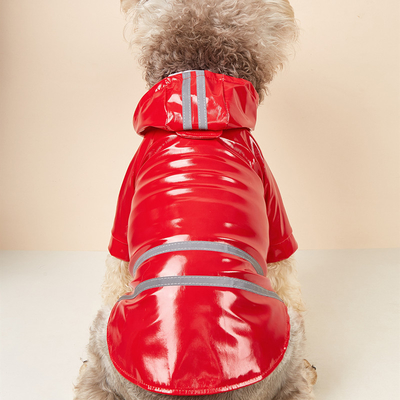 Schützen Sie Ihr Haustier vor dem Regen und bleiben Sie sicher PVC Custom Reflective Dog Regenmantel für Reisen