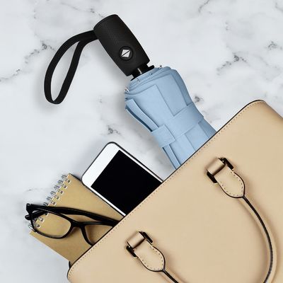 UV-Schwarz beschichtet 190T Pongee Doppeldachschirm für Regen und Wind