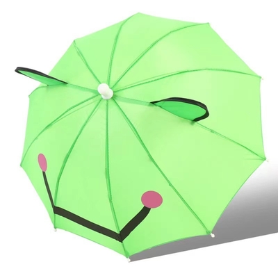Kinder Schönes Regenschirm Gerades Design 8K Rippen Druck Logo Nylon Polyester perfekt für die Reise