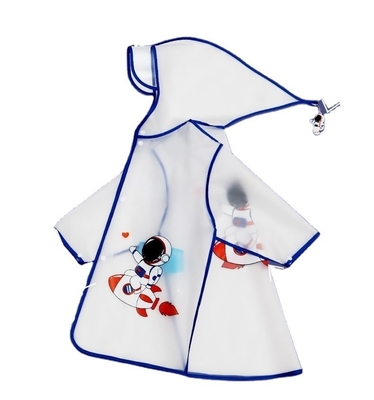 EVA Regenmantel für Kinder Durchsichtig Dicke Einstück Lang Poncho und Regenschuhe Set