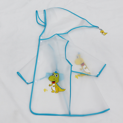 EVA Regenmantel für Kinder Durchsichtig Dicke Einstück Lang Poncho und Regenschuhe Set
