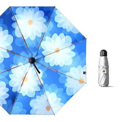 Titan Silber Victoria-Secret Druck Blumenschirm für Erwachsene und Firmengeschenke