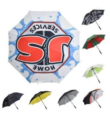 14 mm Winddichtes, Custom Logo Golf-Schirm für Werbung und große Reise-Paraguas