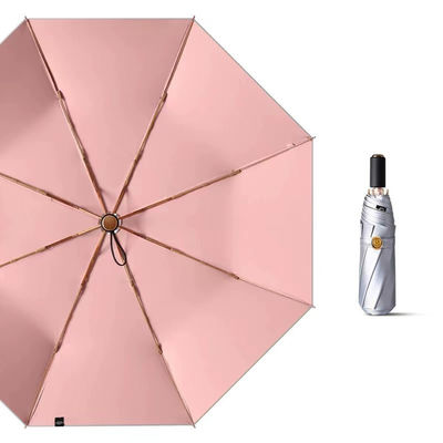 3 Klappschirm aus Silber aus Titan für Firmengeschenke UV-Schutz Tragbar Langlebig