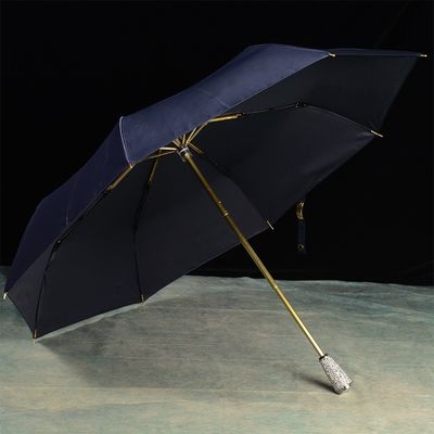 Manuelle Steuerung Diamant-Einsatzgriffe 3 Falte Regenschirm Einzigartige Regenschirme für Frauen