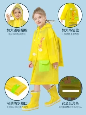 Einzeliger Regenmantel für Kinder aus 100% EVA Stoff, ideal für Reisen und Outdoor-Aktivitäten
