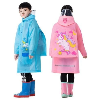 Einzeliger Regenmantel für Kinder aus 100% EVA Stoff, ideal für Reisen und Outdoor-Aktivitäten