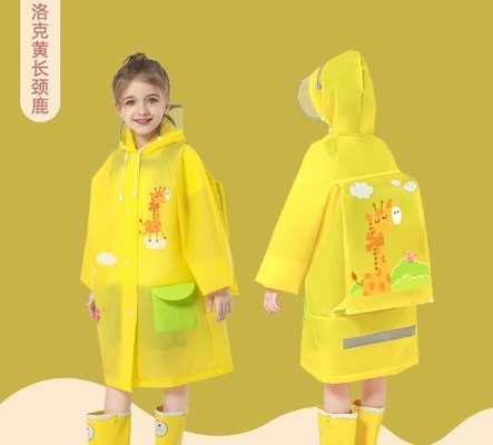 Einzeliger Regenmantel für Kinder aus 100% EVA Stoff, ideal für Reisen und Outdoor-Aktivitäten