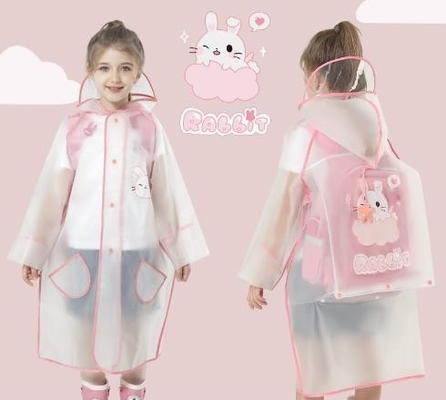 Einzeliger Regenmantel für Kinder aus 100% EVA Stoff, ideal für Reisen und Outdoor-Aktivitäten