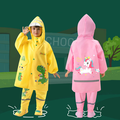 2023 Grundschule Kinder Regenmantel Kindergarten Poncho Jungen und Mädchen Wasserdichtes Anzug