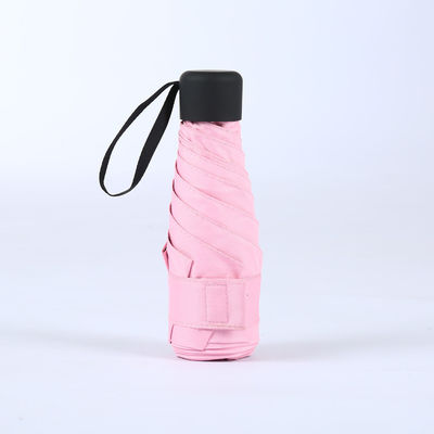 Geschäftsgeschenke beliebter Teleskop schwarzer Regenschirm mit Stahlschacht 5 Falte Mini UV Tasche