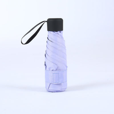 Geschäftsgeschenke beliebter Teleskop schwarzer Regenschirm mit Stahlschacht 5 Falte Mini UV Tasche