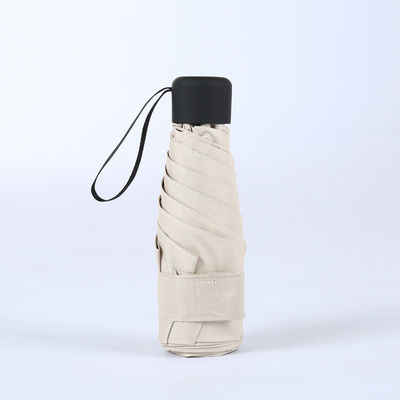 Geschäftsgeschenke beliebter Teleskop schwarzer Regenschirm mit Stahlschacht 5 Falte Mini UV Tasche