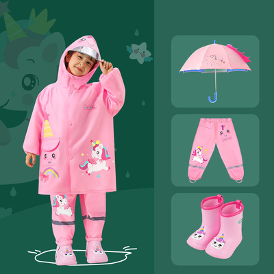 Zeichentrickfilm Kinder Regenmantel Oxford Material kundenspezifische Farbe niedliches Baby Dinosaurier Design