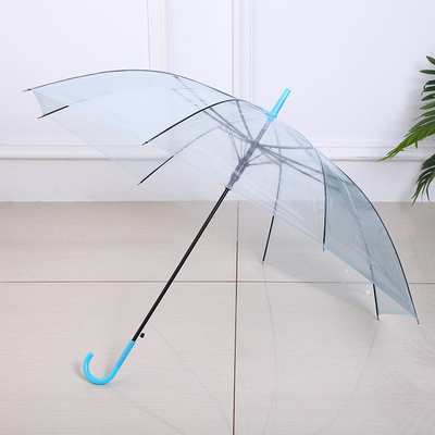 Kunststoff Kreativ Kleines Frisches Langes Griff Transparentes Regenschirm mit automatischer Öffnungsfunktion
