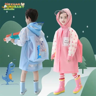 Schützen Sie Ihre Kleinen vor dem Regen Wiederverwendbare Regen Ponchos mit Kapuze und Ärmeln