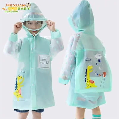 Schützen Sie Ihre Kleinen vor dem Regen Wiederverwendbare Regen Ponchos mit Kapuze und Ärmeln
