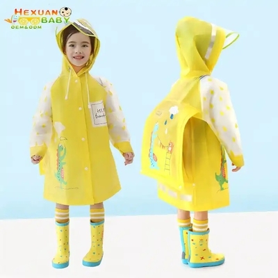 Schützen Sie Ihre Kleinen vor dem Regen Wiederverwendbare Regen Ponchos mit Kapuze und Ärmeln