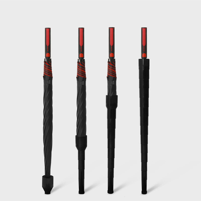 Business-Must-Have Doppel-Groß-Golf-Schirm mit klarem Vinyl-Abdeckung und langen Griff