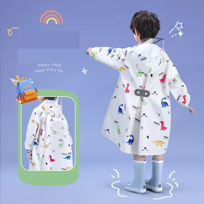 Kinder Regenmantel mit Schultasche EVA Material konventionelle Größe kundenspezifische Farbe