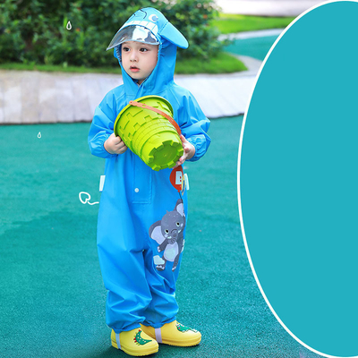 Kindergarten-Baby-Regen-Ausrüstung mit Zeichentrickfilm-Dinosaurier-Druck für Outdoor-Aktivitäten
