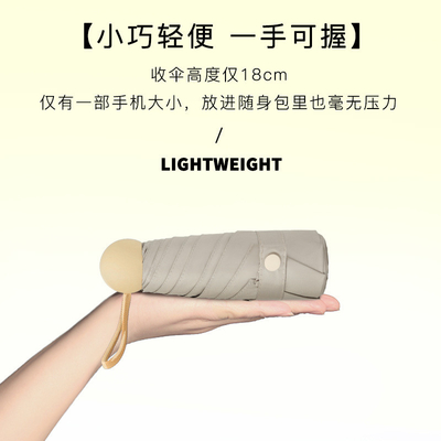 Fünffacher Regenschirm Frauen Sonnencreme Portable Clear Regenschirm Vinyl Sonnenkapsel Regenschirm