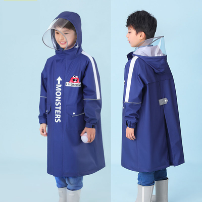 Custom Logo Druck Kinder Regenmantel für Jungen und Mädchen Schulkleidung