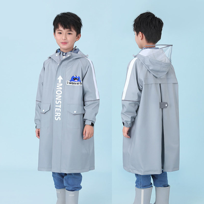 Custom Logo Druck Kinder Regenmantel für Jungen und Mädchen Schulkleidung