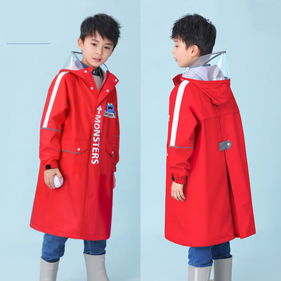 Custom Logo Druck Kinder Regenmantel für Jungen und Mädchen Schulkleidung